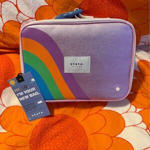 STATE Kids Bag in Purple with Rainbow Design